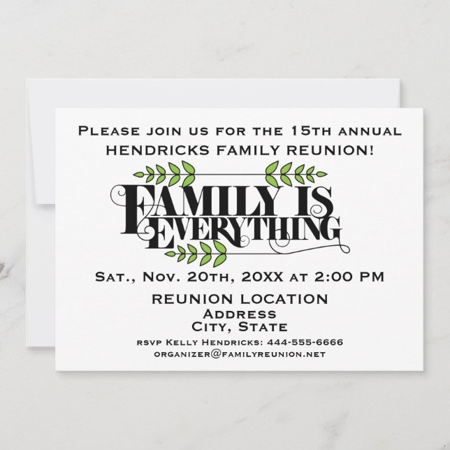 Family Reunion announcement (Front)