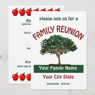 Family Reunion Apple Tree Invitation