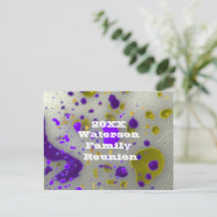 Family Reunion Artistic Paint Spots Announcement Postcard