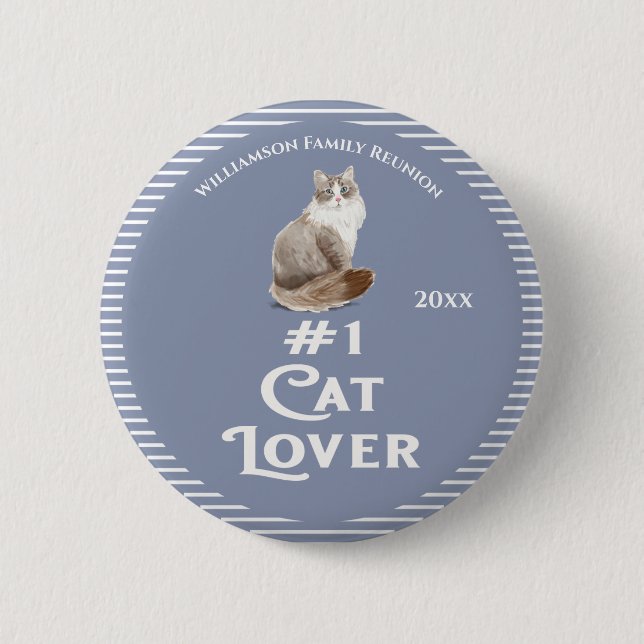 Family Reunion Award Cat 2 Inch Round Button (Front)