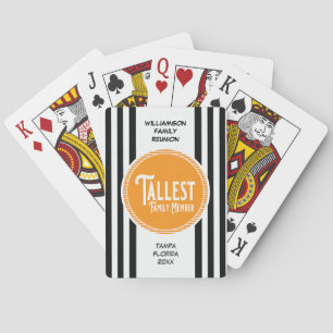 Family Reunion Award Tallest Family Member Playing Cards