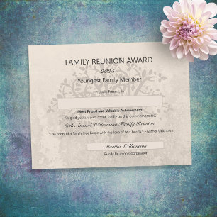 Family Reunion Award Youngest