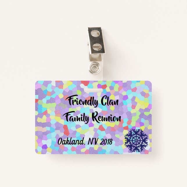 Family Reunion Badge (Front with Clip)