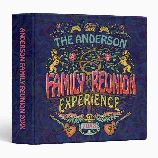Family Reunion Band Retro 70s Concert Logo Custom Binder (Front/Spine)
