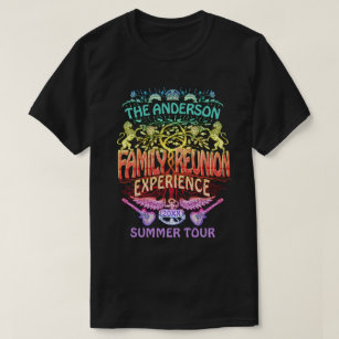 Family Reunion Band Retro 70s Concert Logo Neon T-Shirt