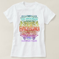 Family Reunion Band Retro 70s Concert Logo Neon