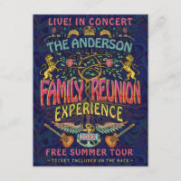 Family Reunion Band Retro 70s Concert Ticket Theme