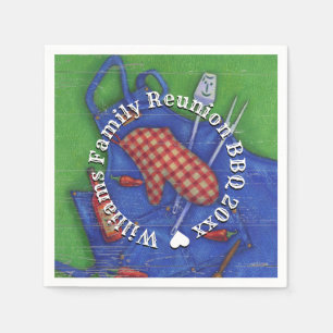 Family Reunion BBQ Monogrammed Name Napkin
