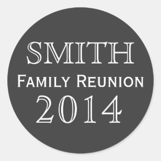 Family Reunion Black Background Classic Round Sticker
