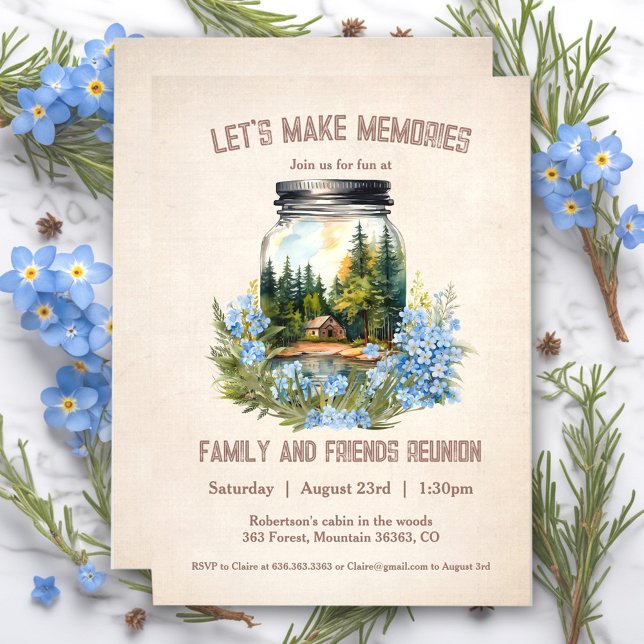 Family Reunion Cabin in the Woods Invitation (Family Reunion Cabin in the Woods Invitation)
