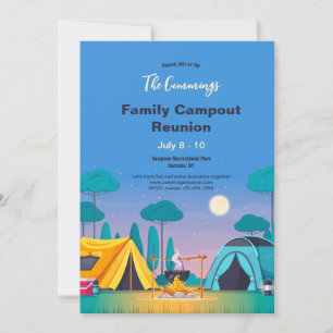Family Reunion Camping  Invitation