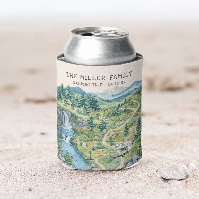 Family Reunion Camping Road Trip Personalized  Can Cooler (Creator Uploaded)