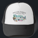 Family Reunion Camping Road Trip Personalized Trucker Hat<br><div class="desc">Featuring a vintage camp scene to add to the rustic charm. Change the Family Name and Date to make it your own custom design. This design will never go out of style. Perfect for family photos, reunion parties, road trips and more. Add your custom wording to this design by using...</div>