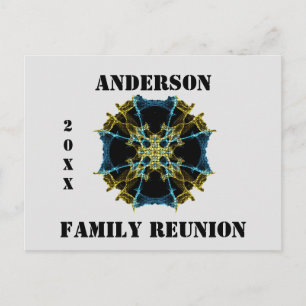 Family Reunion Celestial Abstract Announcement Postcard