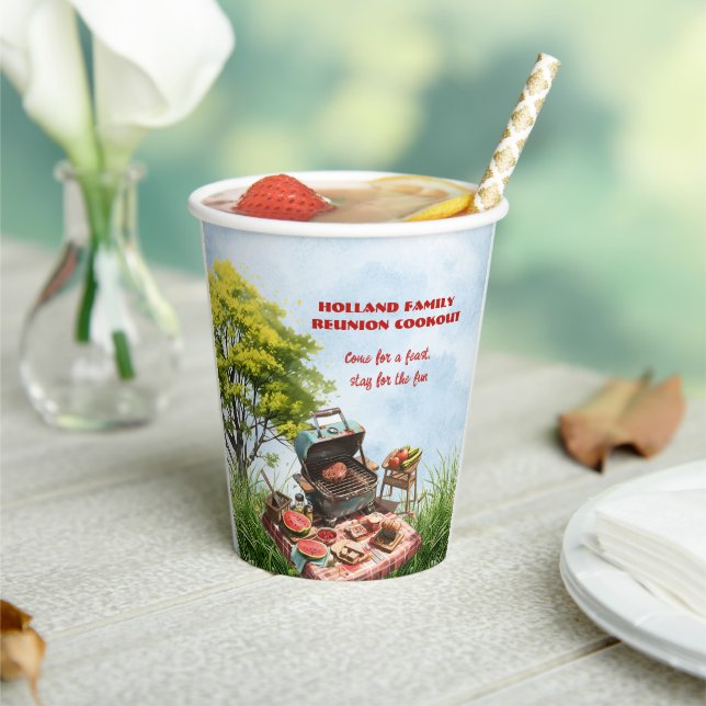 Family Reunion Cookout In the Park Paper cup (Insitu)