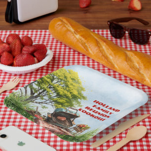 Family Reunion Cookout In the Park Paper Plate