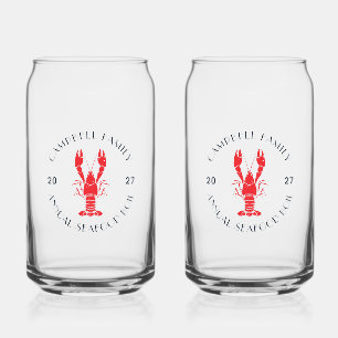 Family Reunion Cookout Seafood Boil Custom Can Glass
