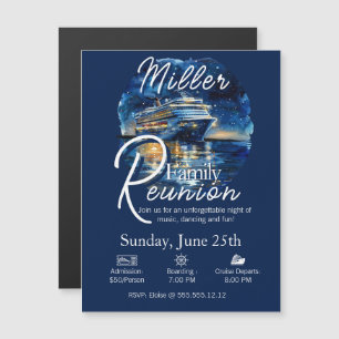 Family Reunion Cruise Ship Invitation Magnet
