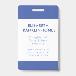 Family Reunion Custom Colour and Texts Badge
