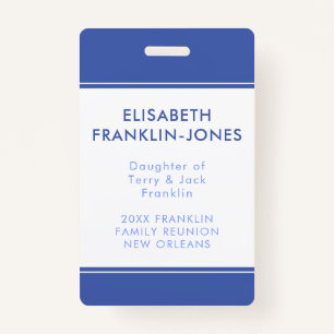 Family Reunion Custom Colour and Texts Badge