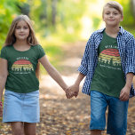 Family Reunion Custom Forest Camping Trip Sunset T-Shirt<br><div class="desc">Cool matching family reunion t-shirts for the whole group to wear to a nature outing or camping trip. These custom girls tees feature a beautiful vintage sunset over a forest of pretty trees under your personalized text.</div>