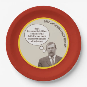 Family Reunion   Custom Funny Vintage Photo Paper Plate