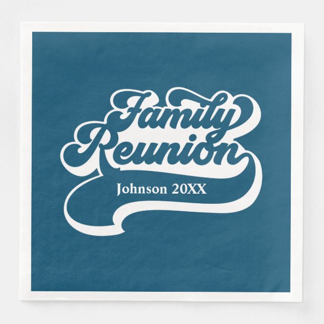 Family Reunion Custom Paper Dinner Napkins (Front)