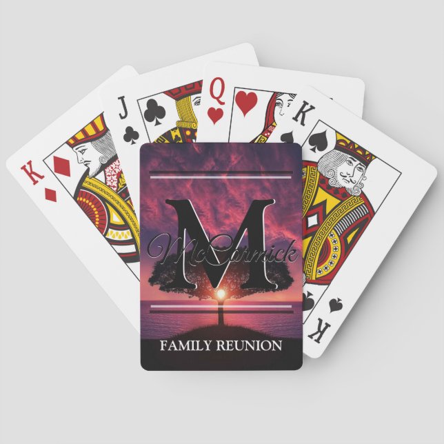 Family Reunion Custom Personalized Playing Cards (Back)
