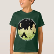 Family reunion customizable camping scene T-Shirt
