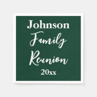 Family Reunion Dark Green White Name Year Template