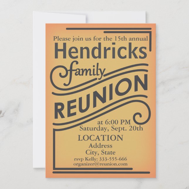 Family Reunion design Invitation (Front)