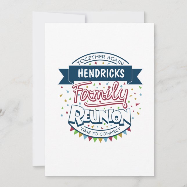 Family reunion design invitation (Front)