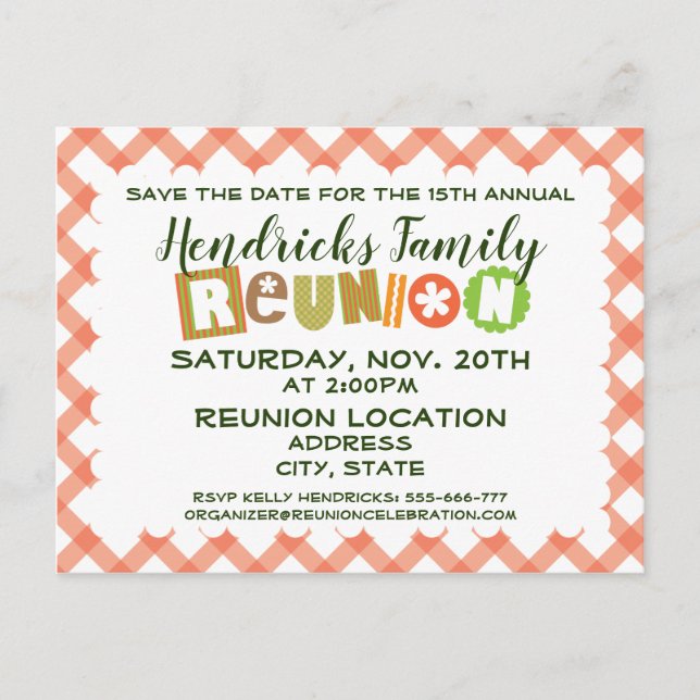 Family Reunion design Postcard (Front)