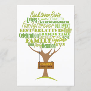Family Reunion design with tree element Invitation