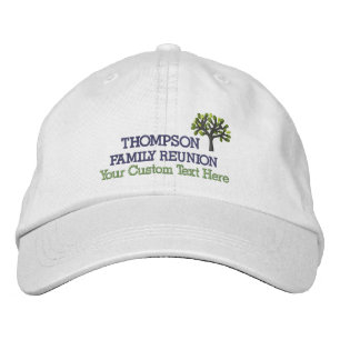 Family Reunion Embroidered Baseball Cap With Tree