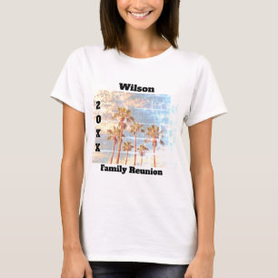 Family Reunion Faded Photo Vintage Palms Keepsake T-Shirt