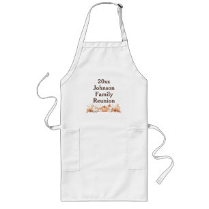 Family Reunion Fall Autumn Thanksgiving Invitation Long Apron