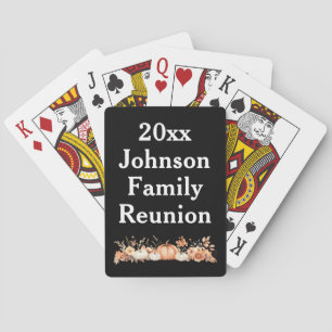 Family Reunion Fall Autumn Thanksgiving Invitation Playing Cards