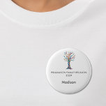 Family Reunion Family Tree Custom Name Tag 2 Inch Round Button<br><div class="desc">This Family Reunion Name Tag Button is decorated with a mosaic family tree in the colors of the rainbow. 
Easily customizable.
Makes a great family reunion keepsake.
Original Mosaic © Michele Davies.</div>