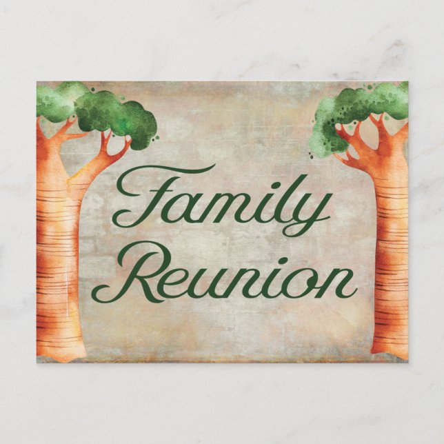 Family Reunion Family Tree Invitation Postcard (Front)