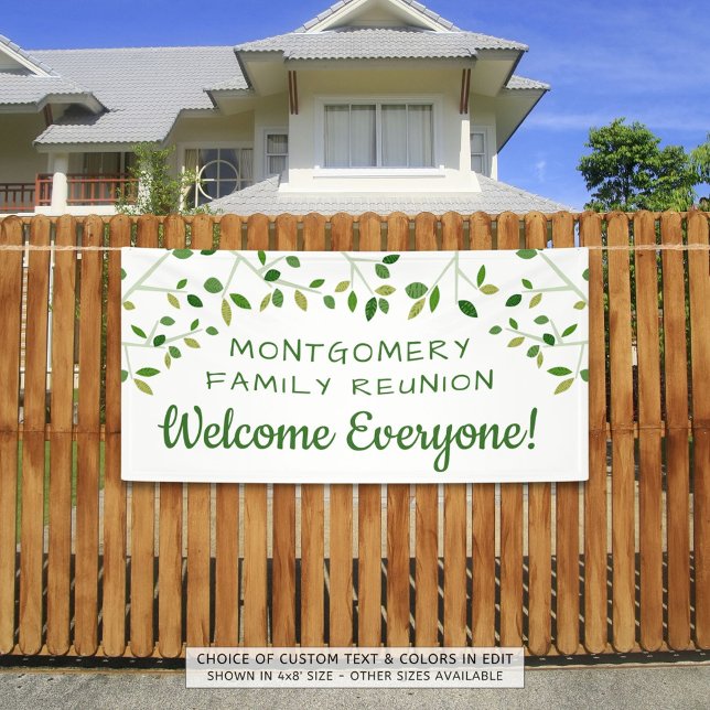 Family Reunion Family Tree Personalized Welcome Banner (Creator Uploaded)