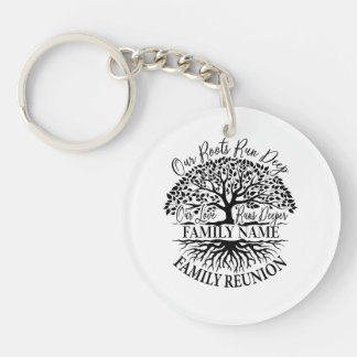 Family Reunion Family Tree Roots Keychain