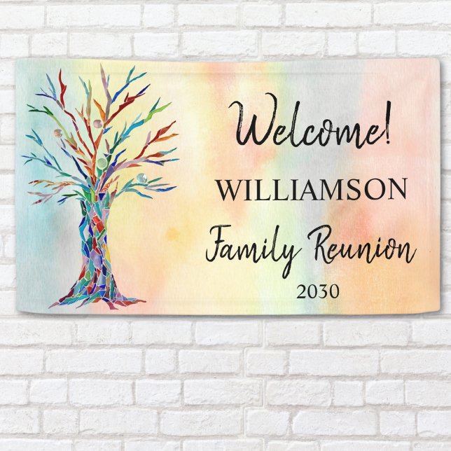 Family Reunion Family Tree Welcome Banner (Creator Uploaded)