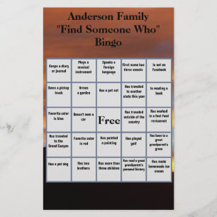 Family Reunion Find Someone and What Price Games  Flyer