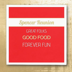 FAMILY Reunion Fun! CUSTOM Reunion  Napkin