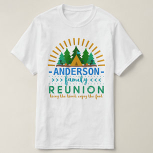 Family Reunion Funny Camping Sun Ray   Custom Name T-Shirt