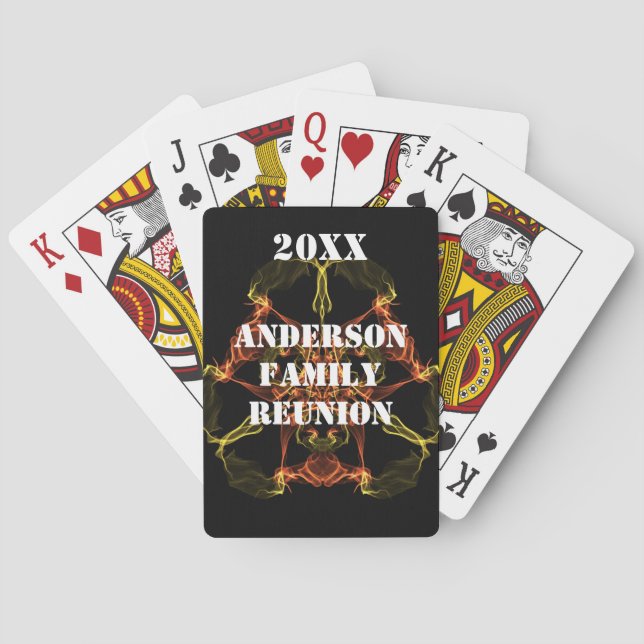 Family Reunion Game Vivid Celestial Light Keepsake Playing Cards (Back)