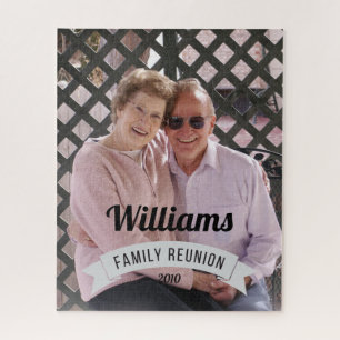 Family reunion gathering love custom personalize jigsaw puzzle