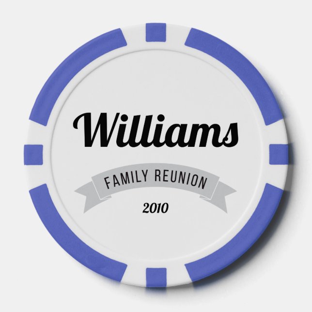 Family reunion gathering love custom personalize poker chips (Front)