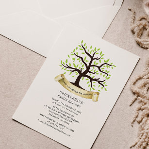 Family Reunion Genealogy Tree Annual Get Together Invitation